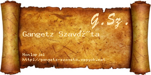 Gangetz Szavéta névjegykártya